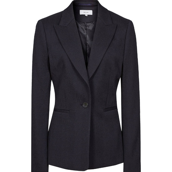 Reiss Rio Textured Blazer, Night Navy - Picture 4 of 6
